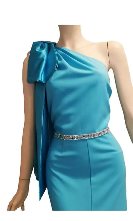 Turquoise cady cocktail dress