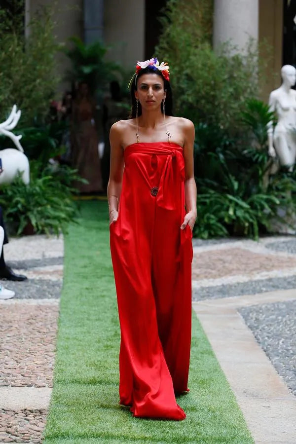 Pure silk jumpsuit